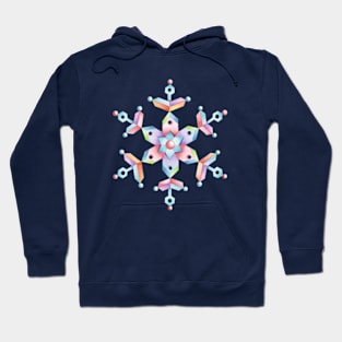 Festive Folkloric Snowflakes Hoodie